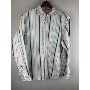 Tommy Bahama Striped Button‎ Down Shirt Mens Long Sleeve Casual Colorful